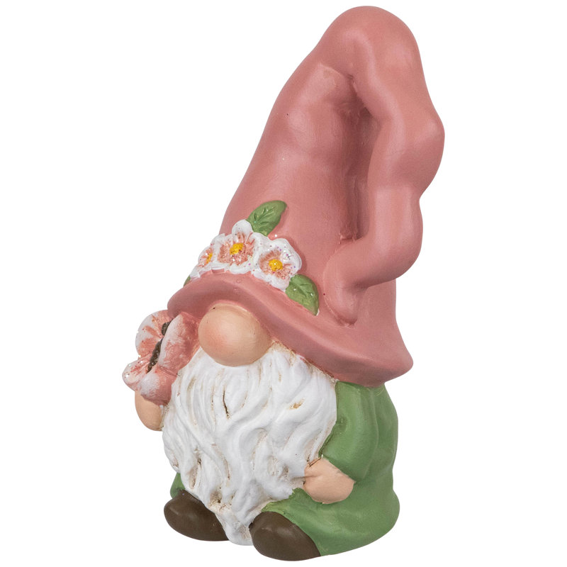 Statue de jardin fantaisie et humour synthétique, Rose/vert