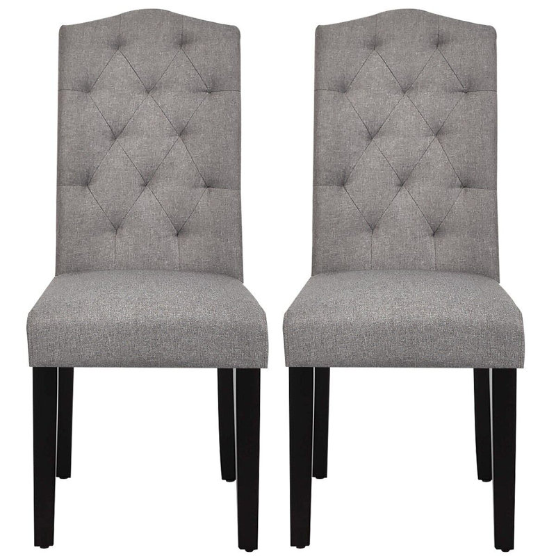 52 cm H Upholstered Linen Dining Chair