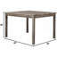 Ensemble de salle à manger 5 pièces 48 po avec 4 chaises d'appoint rembourrées, chêne