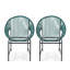 Ensemble de 2 chaises d'extérieur NUSA