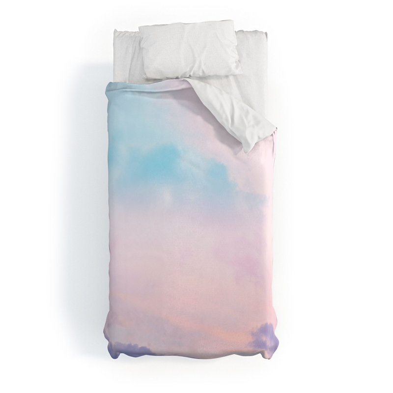 Ensemble de housse de couette en microfibre rose 3 pièces, Housse de couette simple très longue + 1 taie d'o