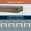 Modern Ember Vara Wood Mantel Shelf - 3 Inch Height - Variations in Grain and Natural Distressing-1268253320-1268253312