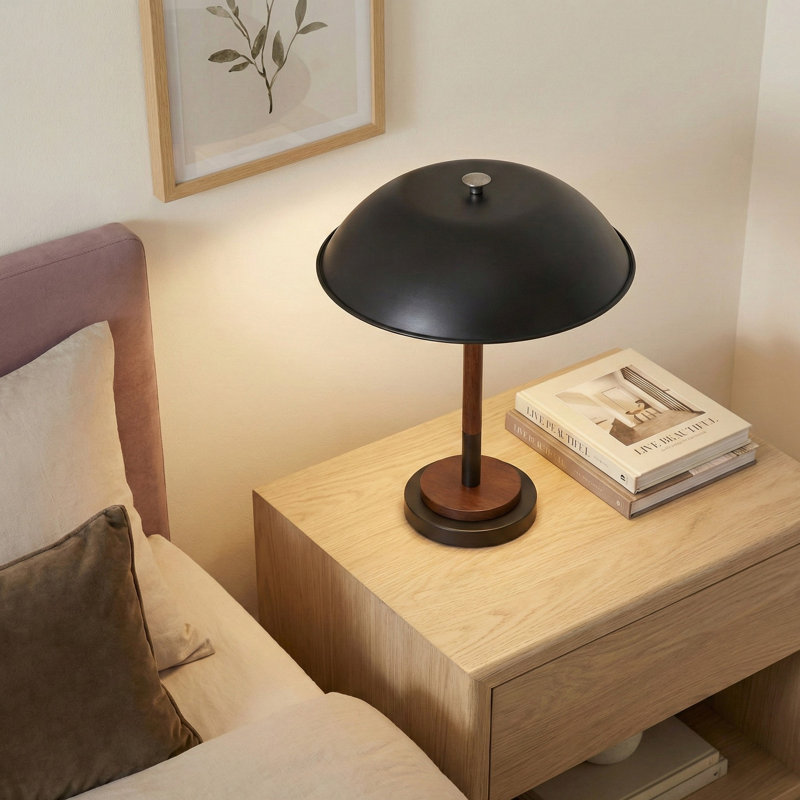 Bouler BLACK UMBRELLA SHAPED TABLE LAMP