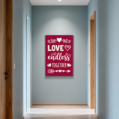 Valentine's Day Love Endless Together Hearts Arrow Design