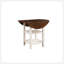 Table de salle à manger à hauteur de comptoir blanche et cerise foncée 1Pc avec 2 tablettes inférieures