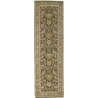 Hand-Knotted High-Quality Beige Runner
