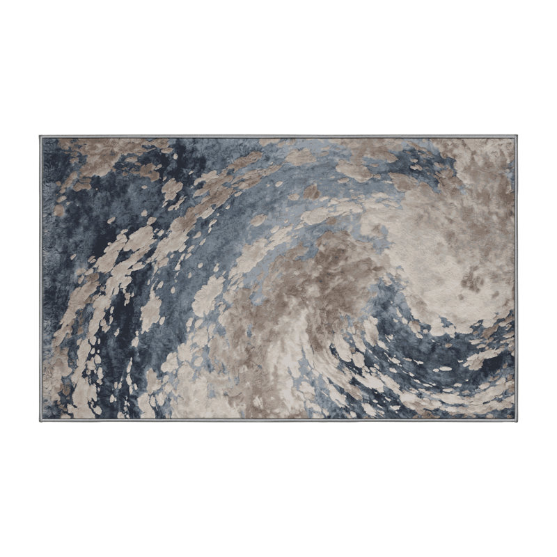 Tapis gris lavable à la machine, Rectangle 2 pi x 3 pi