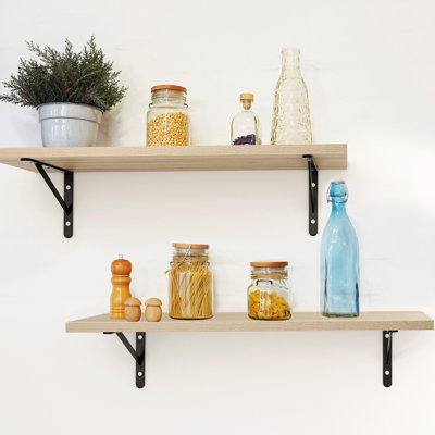 Cipolla Set Of 2, 10X27, Model-Wall-Shelf-2-C, Light Oak