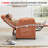 34" Chenille Power Recliner Chair with Side Pockets, Stepless Remote Control, Small Space Electric Recliner, 350 lb Capacity-2064714039