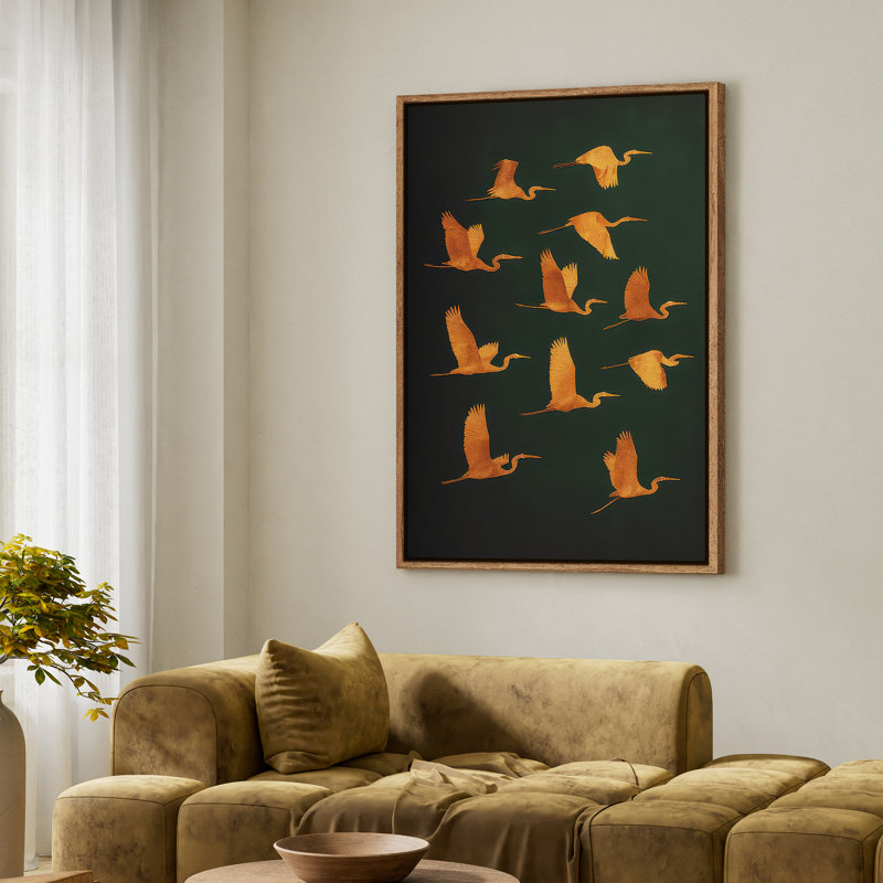 Art mural encadré, impressions murales abstraites rétro pour chambre à coucher - 24 po x 36 po, Naturel