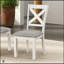 Ensemble de salle à manger contemporain 7 pièces avec table extensible en chêne blanc et 6 chaises confortables à dossier en croix