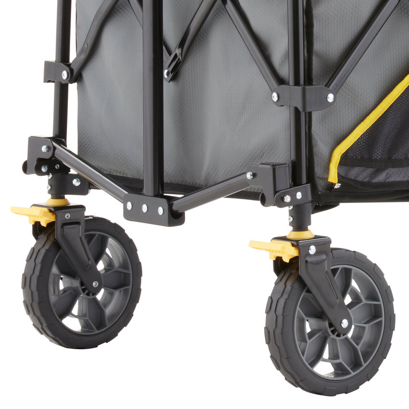 Gray Heavy Duty Collapsible Outdoor Utility Wagon with Wheels