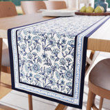 Block Printed Cotton Canvas Table Runner