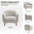 Kaya 35''W Modern Upholstered Accent Chair Boucle-489274827