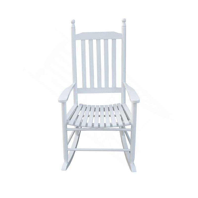 Chaise berçante en bois sans tapis