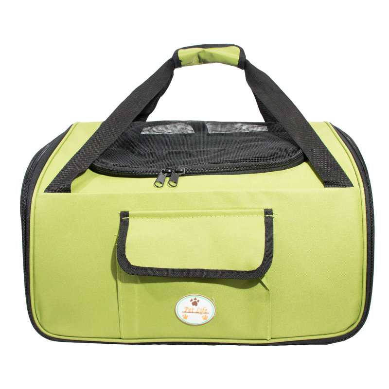 Sac de transport pliable pour animaux de compagnie Pet Life, Vert olive