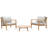 3 Piece Outdoor  Seating Group With Cushions