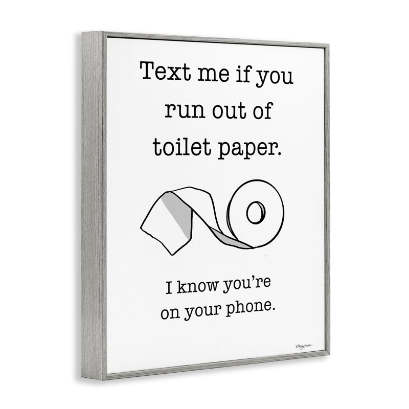 «Text Me» pour papier hygiénique, estampe numérique par Molly Matin, Estampe numérique Farmhouse, H 30 po x l 24 po