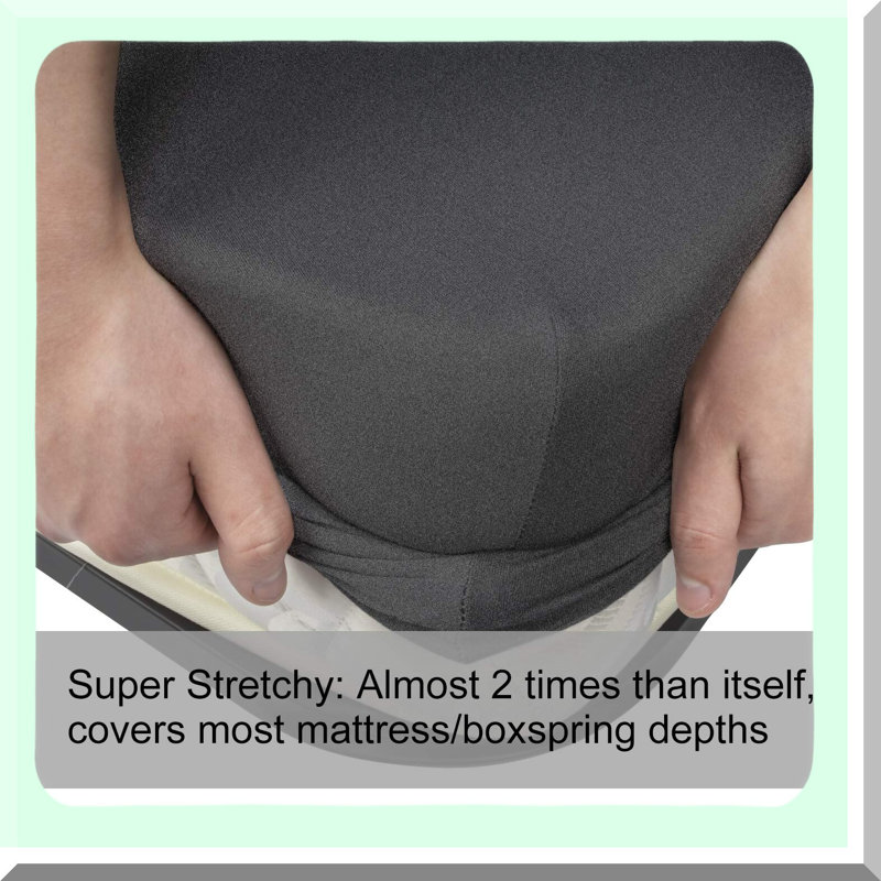 StayFit Stretch Gray Full Fitted Sheet - Snug Fit, Wrinkle Free, Stay in Place - Soft Comfortable 4-Way Stretch Knit - No More Slipping Off Mattress