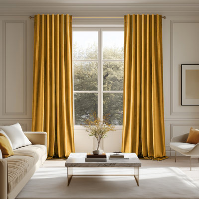 Alicea Velvet 100% Blackout Thermal Curtain Panel
