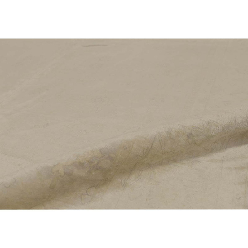 Tapis brun / vert en soie noué à la main de conception unique 8 pi 2 po x 10 pi