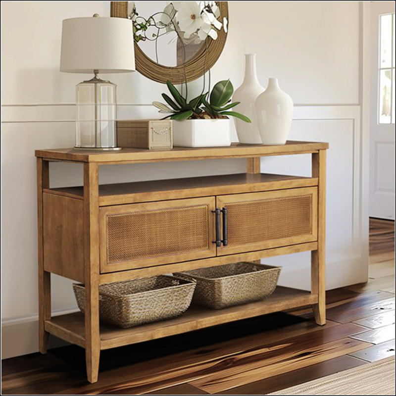 Console de rangement polyvalente à 2 portes pour une organisation élégante