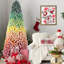 Arbre de Noël multicolore floqué coloré 7,5 pi