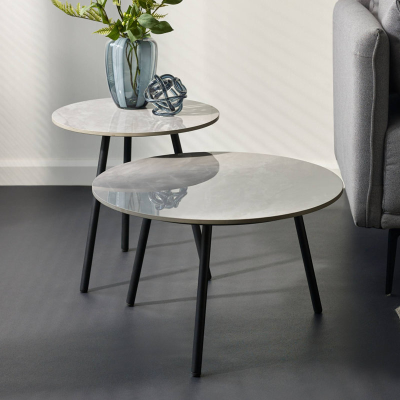 Casper Side Table Set, White