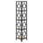 62"H 4 Tier Metal Bookcase, Brown Laminate Shelves, Black Frame, For Office & Bedroom Decor Space Taupe Finish, Metal, Living Room