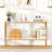 Narrow Console Table 2-tier Entryway Table With Storage 2 Support Bars Sofa Table White