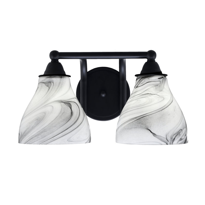 Paramount 2 Light Bath Bar, White/Gray