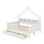 Lits plateforme pleine grandeur avec DEL, tablettes de rangement, tiroirs et garde-corps-934366296