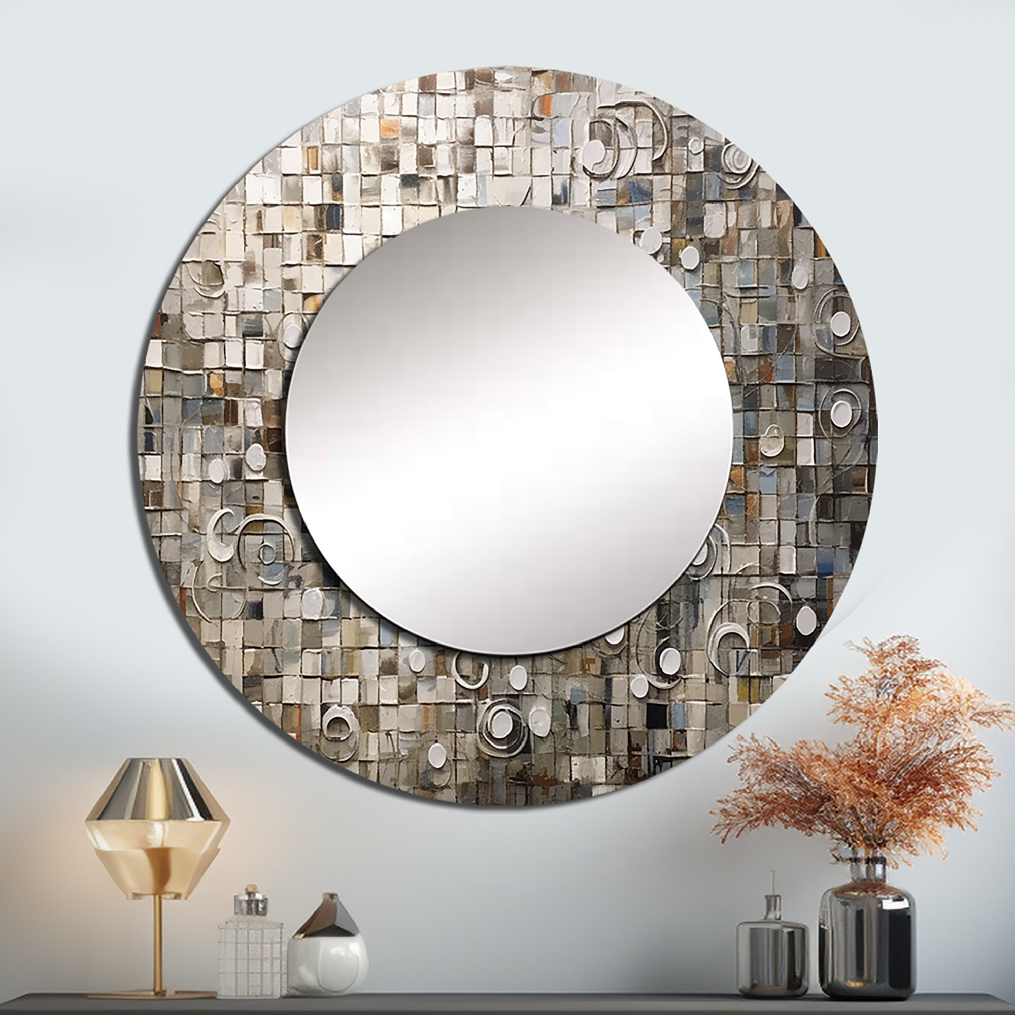 Collection Boho - Miroir gris - byCA