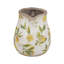 Ceramic Pitcher Vase With Lemon Motif, Rustic Textured Rim, Distressed Finish, And Versatile Decorative Functionality For Tabletops And Shelving.