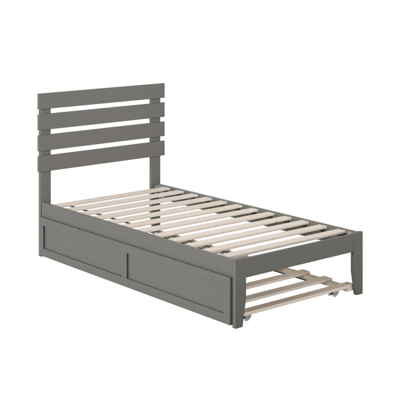 Jaqson Kids Platform with Trundle, Gray, Twin