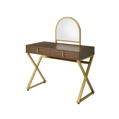 Bureau de coiffeuse avec miroir et plateau à bijoux (sans la chaise)