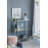 Metal Console Table, Mirrored Shelf