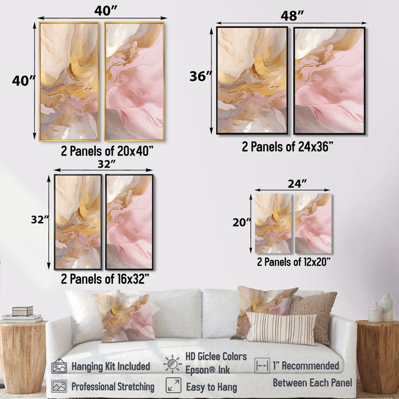Wellington - rose, reproduction d'art sur toile, Noir, H 36 po x l 48 po, Impression encadrée flottante