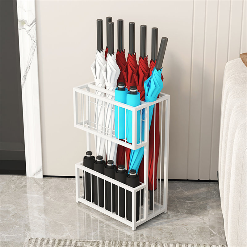 Metal Freestanding Umbrella Stand, White