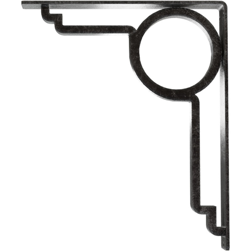Support en fer forgé Maria, Argent antique, H 15 po x l 2 po x P 12 po