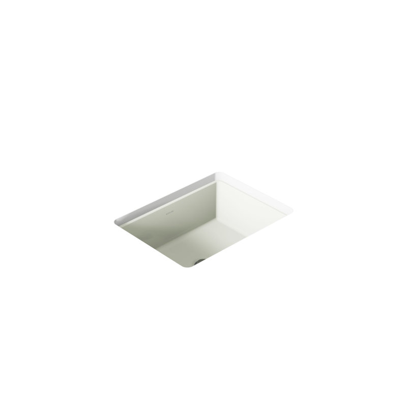 Verticyl 17" Rectangular Under-Mount Bathroom Sink with Overflow Drain, Dune