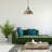 12"W 1-Light Mcmeans Faux Blue Patina Metal Pendant