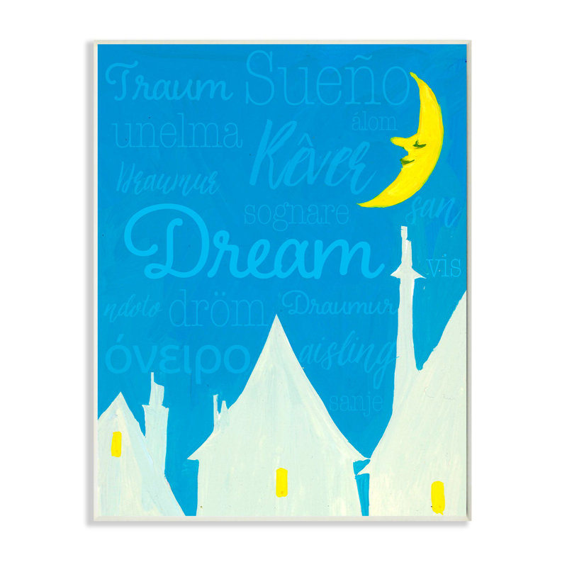 Art lunaire Leppert Dream Home, Plaque murale, H 19 po x l 13 po