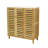Bamboo Shoe Rack Cabinet Freestanding Shoe Organizer With 5-Tier Shelves And Ventilated Slatted Doors-1861246349