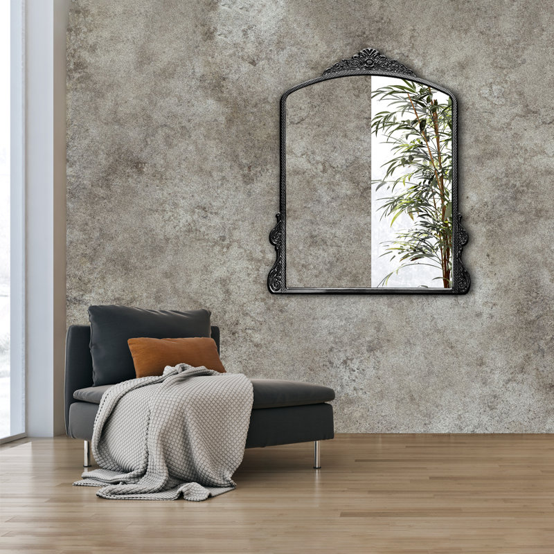 Miroir mural Deztiney, Noir, 41 po x 35 po