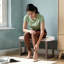 Repose-pieds avec repose-pieds 27 po, blanc 
