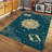 Soft Non-Woven Floral Print Rug with Intricate Design for Indoor Use in Living Room Bedroom or Office Space-114329647