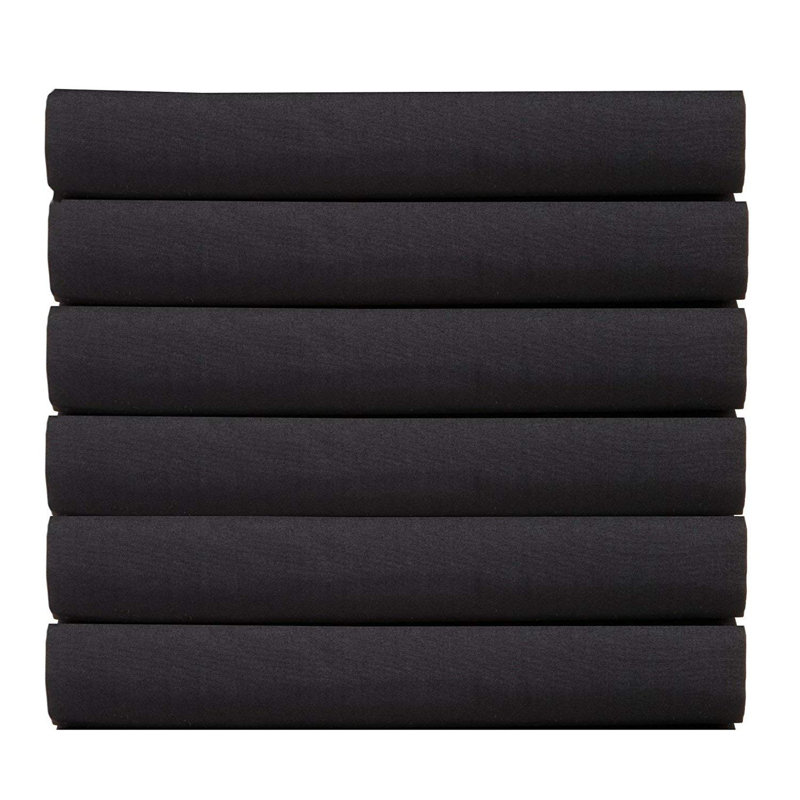 Microfiber Fitted Sheet, Black