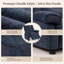 Fauteuil inclinable électrique, ajustement de 90 ° à 160 ° avec télécommande, bleu-125024176