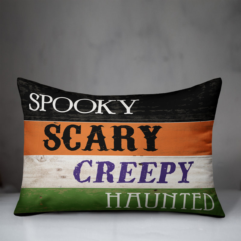  Coussin lombaire rayé coloré Halloween